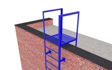 Эвакуационная вертикальная лестница П1-1-4 с покраской