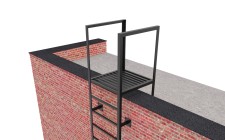 Вертикальная металлическая лестница П1-1-6 без покраски
