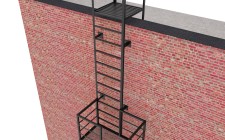 Сварная вертикальная лестница из металлического уголка без покраски
