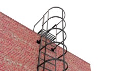 Эвакуационная вертикальная лестница из металлического уголка