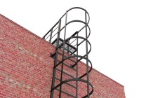 Эвакуационная сварная лестница П1-2-12 из металлического уголка с ограждениями