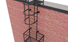 Сварная вертикальная лестница из арматуры без покраски