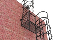 Эвакуационная сварная лестница П1-2-17 из металлического уголка 