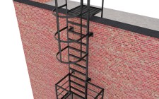 Сварная вертикальная лестница из металлического уголка без покраской