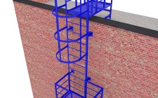 Сварная вертикальная лестница П1-2-22 из металлического уголка с покраской