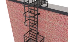 Сварная вертикальная лестница П1-2-24 из металлического уголка без покраски