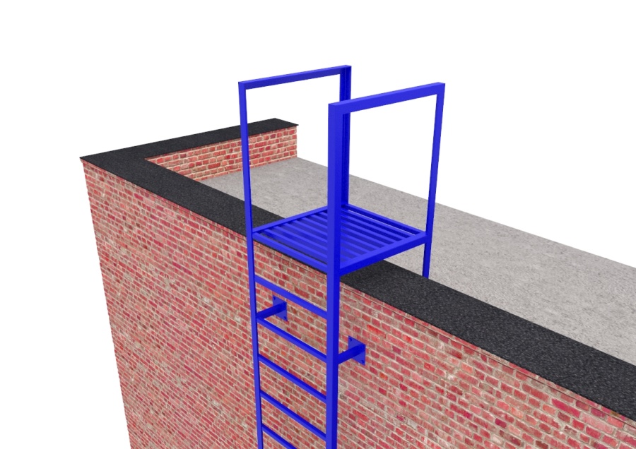 Фото товара Эвакуационная вертикальная лестница из металлического уголка без ограждений и площадок